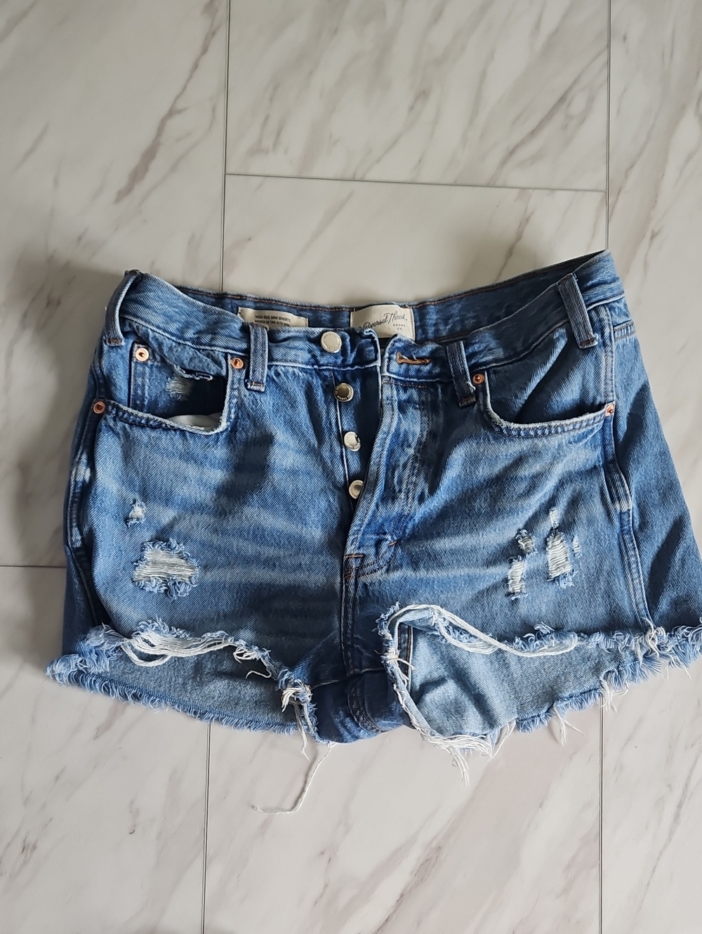Universal Thread Light Blue Distressed Denim Shorts